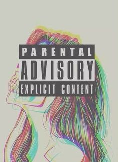 the cover for parental advisory explicit content, which includes an image of a woman with long hair