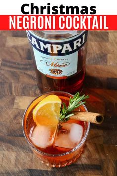 The Christmas Negroni is a festive drink perfect for holiday parties. Our cocktail recipe features gin, vermouth, Campari & Goldschläger.