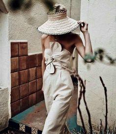 Looks Chic, Fashion Mode, Looks Style, Street Styles, Straw Hat, Summer Wardrobe, Summer Looks