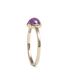 This new amethyst ring from our Lisa Bridge Collection is designed to be wearable, stackable and a reflection of your unique self. A purple round amethyst shines in its protective bezel setting of 14K yellow gold. It’s a perfect staple piece when you’re looking to add just the right pop of color to your day. Yellow Gold Amethyst Ring With Round Cut, Purple 14k Gold Ring, Purple 14k Gold Round Cut Ring, Purple 14k Gold Ring With Round Cut, 14k Gold Purple Solitaire Ring, Classic Purple Round Band Ring, 14k Gold Polished Amethyst Ring, 14k Gold Amethyst Ring With Polished Finish, 14k Gold Round Amethyst Ring With Polished Finish