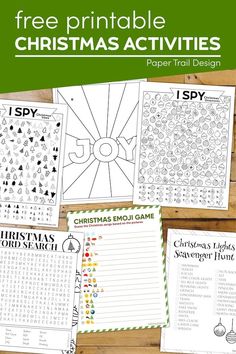 printable christmas activities for kids and adults