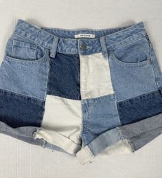 New! Pacsun Denim Mom Shorts Size 27  Patch Color Block Rolled Cuff Jean High Rise was just added to eBay. Check it out! #eBay #eBaySeller Rolled Cuff Jeans, Denim Mom Shorts, Pacsun Shorts, Cuff Design, Mom Shorts, Denim Fabric, High Jeans, Pacsun, Color Patterns