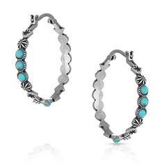 PRICES MAY VARY. Womens Montana Silversmiths Earrings: Ladies Montana Silversmiths Western Earrings. The women's Round N Round Turquoise Hoop Earrings are nostalgic and give off vintage vibes. They start hanging from hypoallergic post back clasps. They are silver-toned and circular hoops. Within the hoops, stars, arrows, and studs are stamped, with some of those studs containing turquoise stones. Antique silver over a brass base. Blue turquoise stone. You can maintain your silver brilliance with Montana Silversmith Jewelry, Turquoise Hoop Earrings, Turquoise Hoops, Western Lifestyle, Western Earrings, Earrings Round, Turquoise Stones, Jewelry Earrings Hoops, Turquoise Earrings