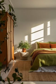 #BEAUTY, #RELATIONSHIPS #Fashion #Animals #Outfits #Winter Outfits #Animals Refreshing Bedroom Ideas, Orange Aesthetic Apartment, Norweigen Wood Aesthetic, Minimal Warm Bedroom, Danish Bedroom Aesthetic, Bedroom With Plants Aesthetic, Plant Decor Bedroom, Dream Appartement, Earth Bedroom