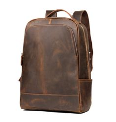 If you want to express your trend, go for this backpack. It is crafted with genuine leather and has polyester as its lining material. This soft strap backpack can be worn during your business trips making a style statement. The backpack has a unique style design and has a quick-access interior zipper pocket interior. You can keep numerous stuff in the slot pockets as well. Specifications Technics: Embossing Style: vintage Size: 43*30*13CM Rain Cover: Yes Pattern Type: Solid Origin: CN(Origin) Mo Leather Travel Backpack, Leather Laptop Backpack, Minimalist Backpack, Rucksack Backpack, Laptop Rucksack, Leather Coin Purse, Leather Laptop, Mobile Phone Bag, Leather Travel