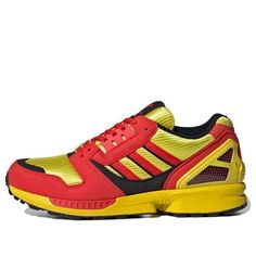 Adidas Originals ZX 8000 'Yellow Red Black' GY4682 (SNKR/Casual/Unisex/Classic) Yellow Urban Sneakers For Outdoor, Casual Adidas Yellow Running Shoes With Logo, Casual Adidas Yellow Running Shoes, Casual Yellow Adidas Running Shoes With Logo, Yellow Adidas Sneakers For Light Sports, Adidas Yellow Sneakers For Light Sports, Casual Yellow Adidas Running Shoes, Adidas Yellow Running Shoes For Light Sports, Red Adidas Basketball Shoes For Streetwear