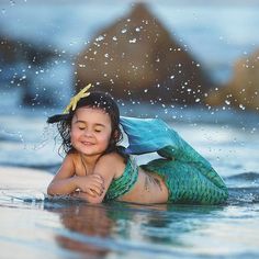 Mermaid Photoshoot Kids, Mermaid Photo Shoot, Mermaid Photoshoot, Unique Photoshoot, Disney Princess Dress Up, Mermaid Pose, Toddler Pictures, Beach Trends, Maternity Photography Poses Couple