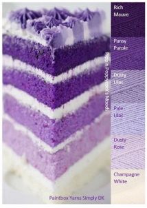 a purple cake with white frosting on it's side and the words pantobox yarns simply diy