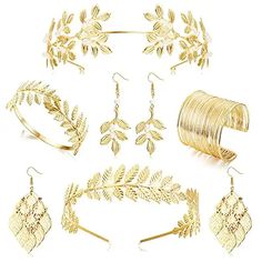 Your Ultimate Guide to Hosting a Toga Party That Will Leave Your Guests in Awe Goddess Costume Accessories, Grecian Goddess Costume, Ancient Greek Jewelry, Upper Arm Cuffs, Arm Bracelets Upper, Leaf Headpiece, Greek Goddess Costume