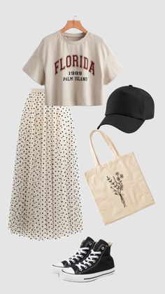 #vibes #outfitinspo #beauty Maxi Skirt Outfit Summer Aesthetic, Modest Graphic Tee Outfit, Modest Cotton Summer Skirt, Modest Beach Outfit Aesthetic, Modest Midi-length Summer Skirt, All Star Outfits, Capsule Wardrobe Casual, Model Outfit