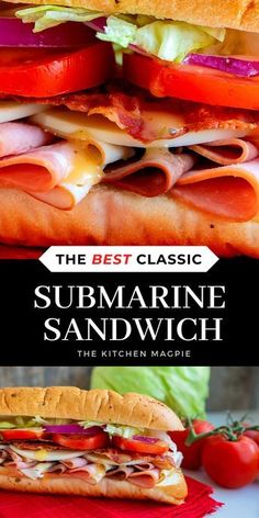 Best Sub Sandwich Recipes, Homemade Sub Sandwiches, Sub Sandwich Ideas, Dagwood Sandwich, Submarine Sandwich, Appalachian Recipes, Homemade Stromboli, Cold Sandwich Recipes, National Sandwich Day