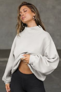 Turtleneck Sweatshirt - Sahara French Terry Lounge Wear Ideas, Brown Turtleneck, Outdoor Club, Yoga Outfits, Brown Tops, Joah Brown, Work Gear, Turtleneck Sweatshirt, Clothing Inspiration