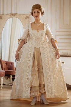 This beautiful 18th century rococo gown, also called Robe a la Francais, sack dress, mantua dress, was tailored for You and will look stunning  for Your dancing masquerade ball or other special occasion. Many artists have tried to display such beauty in their works. This costume tailored in inspiration of painter Jean Antoine Watteau. This costume includes dress gown tailored of decorative fabric, with decorated taffetta petticoat. Brooch and fan are not included. The new dress we tailor to Your Rococo Fashion 18th Century, Mantua Dress, Scad Fashion, 18th Century French Fashion, Ballroom Extravaganza, Rococo Costume, Rococo Gown, Antoine Watteau, Jean Antoine Watteau