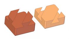 three boxes with different shapes and sizes