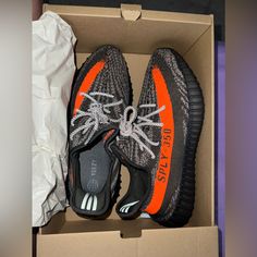 Nwt Yeezy Boost 350 V2 - Carbon Beluga - Size 11.5 Adidas Yeezy Boost 350 V2 Beluga, Adidas Orange Custom Sneakers For Streetwear, Adidas Mnd, Yeezy 350 Boost, Yeezy Outfit, Adidas Shoes Superstar, White Sneakers Men, Adidas Shoes Mens, Yeezy Sneakers