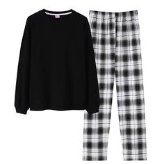 PRICES MAY VARY. Size: S=US(2-4), M=US(6-8), L=US(10-12), XL=US(14). For more information on sizing, check our detailed description. 2 piece pjs set warm loungewear, Stripe Print Long Sleeve Shirt and Pants Pajama Set Cotton Sleepwear Matching Lounge Set Material: The cozy pajamas for women soft is made of high quality 100% Cotton, soft and comfortable, light and breathable, which can provide you with cozy wearng experience. Machine washable or hand wash, in cold water, do not bleach Features: L Cool Pjs For Women, Edgy Pajamas, Cute Pjs Winter, Cute Pjs Pants, Alternative Pajamas, Pajama Fits For School, Pjamamas Outfit, Modest Pajamas, Baggy Pajamas