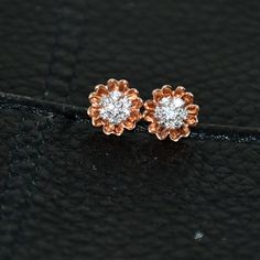 Diamond Earrings Pair / 14k Rose Gold Earring /Genuine 0.24ct VS-SI Clarity GH Color / Handmade Minimalist Jewelry /Best Gift for her/  ≫ Features * Items Code: VDSER132 * Diamond: 100% Genuine Diamond * Diamond Wt: 0.24 ct * Diamond Color: GH * Diamond Clarity: VS-SI * Diamonds Cut: Brilliant Cut (Round Cut) * Metal: 14K  Gold (18K also available - Additional fees may apply) * Gold : 14K  Rose gold with stamped * More option in gold color: Rose gold, yellow gold, White gold ≫ FAQ below for more detail. ✦ Sizing We can adjust most items to fit your sizing preferences. Most items can be made to any size and length. Please leave a note at checkout or contact us via Etsy conversation. Even after purchasing the item, you can still ask us to adjust the size or length. We will try our best to fi Classic Rose Gold Diamond Cluster Earrings, Rose Gold Diamond Earrings For Anniversary, Rose Gold Diamond Earrings With Prong Setting, Rose Gold Lab-grown Diamond Earrings For Gift, Rose Gold Diamond-cut Diamond Earrings, Rose Gold Diamond-cut Earrings, Round Rose Gold Cluster Earrings With Prong Setting, Rose Gold Round Cluster Earrings With Prong Setting, Rose Gold Diamond Cut Earrings