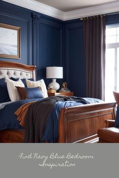 a bed room with a neatly made bed next to a window and a painting on the wall