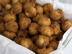 some fried food is sitting in a basket