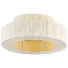 a white ceiling light with pleated shades