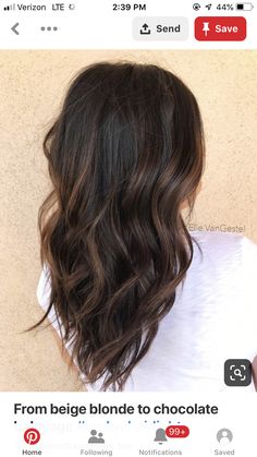 Chocolate Bayalage Hair, Chocolate Brown Bayalage, Coffee Brown Balayage, Chocolate Brunette Balayage, Brown Lowlights Brunettes, Chocolate Brown Hair Balayage, Chocolate Bayalage, Fall Bayalage Brunette, Chocolate Brown Hair With Lowlights