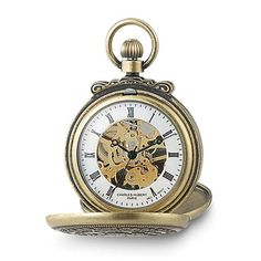 Since 1990, Charles-Hubert Paris Has Established A Large And Loyal Following By Watch Lovers Across The Globe. They Are Known For Their Exceptional Quality Standards, Affordable Pricing And Unique Designs. This Charles Hubert Antique Gold Finish Lion Crest Pocket Watch Features A Mechanical (Hand-Wind) Movement And Has A White Dial Color. The Case Is 47 X 47 Mm In Size And Includes A Limited Lifetime Warranty. Black Bow Item Number: W8505 Modern Pocket Watch, Skeleton Pocket Watch, Lion Crest, Liquor Flask, Flask Set, Mechanical Pocket Watch, Skeleton Watches, Pocket Watch Antique, White Watch