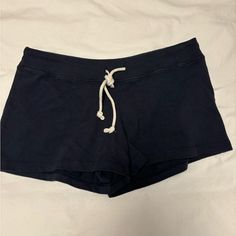 Brand New, Fits Size S Navy Drawstring Shorts, Navy Drawstring Bottoms Short Length, Navy Summer Shorts, Navy Shorts For Loungewear, Navy Loungewear Shorts, Navy Stretch Cotton Shorts, Navy Lounge Shorts, Navy Short Bottoms For Loungewear, Casual Navy Bottoms With Short Inseam