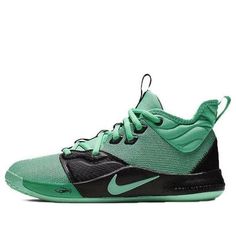 (GS) Nike PG 3 'Menta Green' AQ2462-330 (SNKR/Basketball) Green Breathable Basketball Shoes For Light Sports, Nike Green Basketball Shoes, Green Nike Sneakers For Sports Events, Nike Green Sneakers For Sports Events, Nike Green Sporty Basketball Shoes, Green High-top Basketball Shoes For Sports, Green High-top Basketball Shoes, Sporty Green Nike Basketball Shoes, Breathable Green Basketball Shoes For Sports