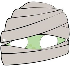 an image of a person with a bandage on their head wearing a green eye mask