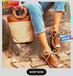 Women Casual Summer Lace Up Slide Sandals Closed Toe Lace-up Sandals For Beach Vacation, Trendy Closed Toe Lace-up Sandals For Vacation, Brown Open Toe Slingback Sandals For Beach Season, Summer Lace-up Open Toe Sandals For Beach Season, Brown Summer Slingback Sandals With Adjustable Strap, Casual Wedge Sandals With Adjustable Strap, Brown Slingback Sandals With Adjustable Strap For Summer, Casual Ankle Strap Lace-up Sandals For Beach Season, Casual Wedge Sandals With Adjustable Strap And Round Toe