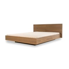 the bed frame is made from wood and has no mattress