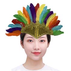 Store Home | Sporting Goods | eBay Motors | Health & Beauty | Toys & Hobbies | Pet Supplies| Crafts Feather Headdress Decoration Headpiece Chief Indian Headdress for Fancy Dress    Description: 【Unique Feather Headwear】: The kids headdress party dress up supplies are colorful and well designed, very fashionable and charming. 【】: The headdress is made of paper, lightweight, and and strong. 【Applicable Occasions】: The feather headband is suitable for theme parties, performance stages, festivals, Halloween, Valentine's Day, engagements, and anniversaries. 【Size】: The Halloween headwear size is about 50cmx23cm/19.69inchx9.06inch, suitable for kids or boys girls. 【Gift】: Indian hair accessories props are the best gift for your loved ones. ideal accessory for Indian festival and party performanc Indian Hair Accessories, Festival Fancy Dress, Indian Headdress, Carnival Festival, Feather Headdress, Feather Headband, Indian Hair, Theme Parties, Carnival Costumes