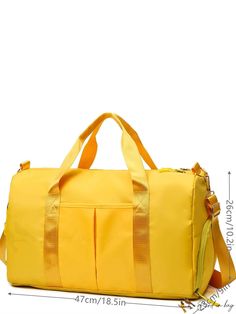 BirdinBag - Stylish Neon Yellow Duffel Bag: Sleek Design, Maximum Convenience Yellow Pattern, Handle Bag, Neon Yellow, Duffel Bag, Sleek Design, Sleek, Neon, Yellow, Pattern