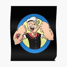 an image of a cartoon character with tattoos on his arm and chest, holding up two fists