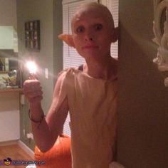 House Elf Costume, Bald Party, Unusual Halloween Costumes, Dobby Costume, Dobby The Elf, Dobby The House Elf, Harry Potter Kostüm, Bald People, House Elf