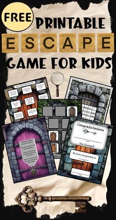 the free printable escape game for kids