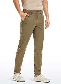 These men's golf pants are made of smooth, stretchy, and lightweight fabric, allowing you to move comfortably all day. Breathable, wrinkle-free blend and quick dry. Multi-pockets to store mobile phones, cards, and keys. Great as golf pants, slacks, or dress pants. Feature & Fitting: 
 Design for golf or daily 
 Classic fit, 32 inches 
 Multiple pockets 
 Zip fly, belt loops 
 Fabric: 
 Quick dry and breathable 
 Two-way stretch and lightweight 
 Smooth, wrinkle-free, shape-retention 
 100% P 4-way Stretch Tapered Leg Golf Pants, 4-way Stretch Tapered Golf Pants, Golf Pants, Mens Golf, Wrinkle Free, Dress Pants, Quick Dry, Golf, Pants