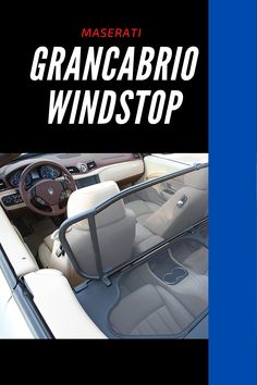 an image of a car with the words grancabrio windstop on it