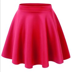 Has Original Tags - Only Worn Once For A Piglet Halloween Costume Perfect For Barbie! Cute Neon Hot Pink Flowy Skater Skirt. Flared Skater Skirt, Mini Skater Skirt, Flared Mini Skirt, Metallic Skirt, Red Skirt, Party Skirt, Red Skirts, Womens Basic, Flowy Skirt