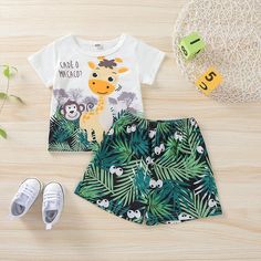 Toddler Boy Deer Pattern Suit - PrettyKid Clothes Vendors, Adorable Baby Outfits, Girl Baby Clothes, Son Clothes, Baby Clothes Newborn, Cool Baby Clothes, Trendy Baby Clothes, Deer Pattern, Summer 24