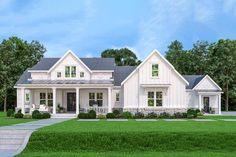 this is an artist's rendering of the farmhouse style home