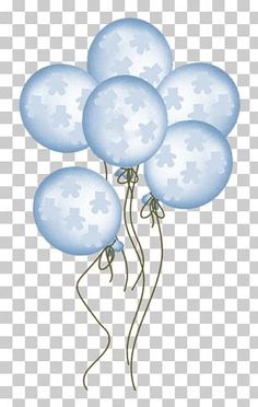 blue balloons on a transparent background png