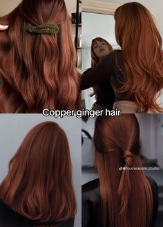 hair Style Red Hair Inspo, Hair Color Streaks, Ginger Hair Color, Hair Color Auburn, Pretty Hair Color, Copper Hair, Dye My Hair, Hair Dye Colors, Red Hair Color