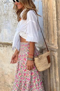 Summer Long Skirts, Beach Maxi Skirt, Holiday Skirt, Long Skirt Summer, Holiday Skirts, Skirts Women, Long Skirts For Women, Long Skirts, Boho Print