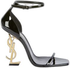 Pretty Shoes Sneakers, Ysl Heels, Yves Saint Laurent Shoes, Patent Leather Heels, Pretty Shoes, Designer Heels, Ankle Strap Sandals, Leather Sandals, Neiman Marcus