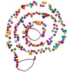 multicolored beaded lanyard with metal clasp