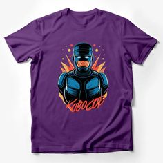 RoboCop Inspired T-Shirt, Vintage Sci-Fi Hero Graphic Tee, Retro Movie Fan Apparel, Gift for Movie Lovers Male T-Shirt Custom graphic T-Shirt.Customize your color Purple Crew Neck T-shirt With Character Print, Purple Short Sleeve T-shirt For Fans, Purple Character Print Short Sleeve Top, Purple Graphic Tee With Character Print, Purple Short Sleeve Top With Character Print, Purple Short Sleeve Tops For Fan Merchandise, Purple Graphic Tee Fan Merchandise, Short Sleeve Graphic Fan Apparel Tops, Short Sleeve Graphic Design Fan Apparel Tops