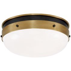 an image of a ceiling light that is gold and black with white lights on it