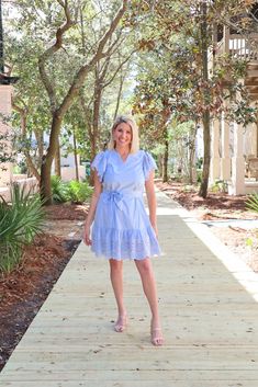 FLUTTER SLEEVE WOVEN EYELET SCALLOPED DRESS WITH FRONT BOW TIE- The Most beautiful dress for a church service, baby shower with friends or a Spring Brunch! Color: Baby Light Blue Fits true to size Small- 2/4 Medium- 6/8 Large 10/12 Cute Flutter Sleeve Dress For Day Out, Light Blue Ruffle Sleeve Dress For Spring, Spring Baptism Cotton Dress, Blue Lace Trim Dress For Baptism, Light Blue Flutter Sleeve Dress For Spring, Cute Dresses For Spring Baptism, Light Blue Spring Baptism Dress, Light Blue Baptism Dress For Spring, Spring Baptism Blue Dress