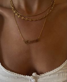 Taurus necklace, taurus season, taurus aesthetic, gold jewelry aesthetic, gold necklace stacking ideas Aesthetic Gold Necklace, Taurus Aesthetic, Jewelry Aesthetic Gold, Aesthetic Gold Jewelry, Gold Jewelry Aesthetic, Taurus Season, Necklace Stacking, Taurus Necklace, Aesthetic Gold